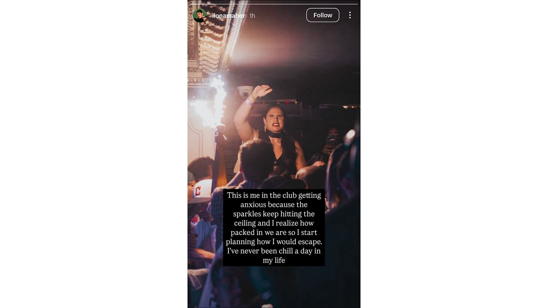 Screenshot of Maher's Instagram story on June 22, 2025 (Image via: Instagram @ilonamaher)